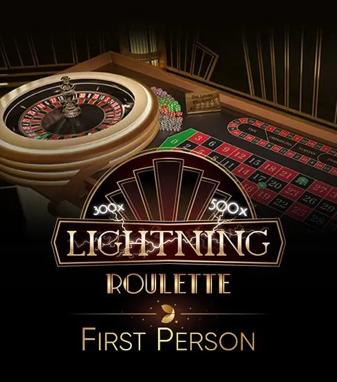 First Person Lightning Roulette logo – Live Dealer by Evolution at Wild Robin Casino
