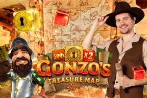 Gonzo&#039;s Treasure Map online game logo by Evolution on wildrobin-nl.nl
